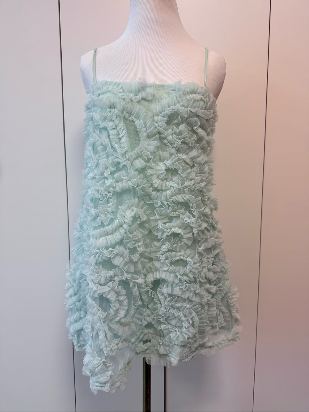 Tulle detail Mint Green dress